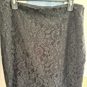 Elegant Gray Lace Skirt
